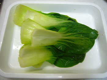 ハンバーグ＊青梗菜巻き
