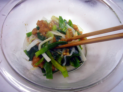 わけぎのくるみ味噌和え