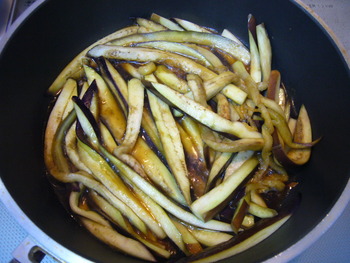 なすのしょうが焼き