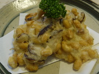 カルシウムたっぷり！大豆としいたけのかき揚げ