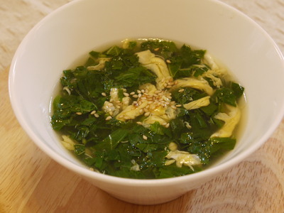 モロヘイヤの中華スープ