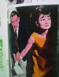 「パリで一緒に」64年初版大阪映実版パンフ　どピンク！！