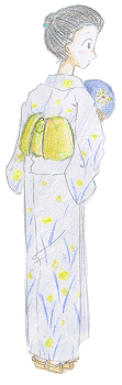 ゆかたの着方:半幅帯