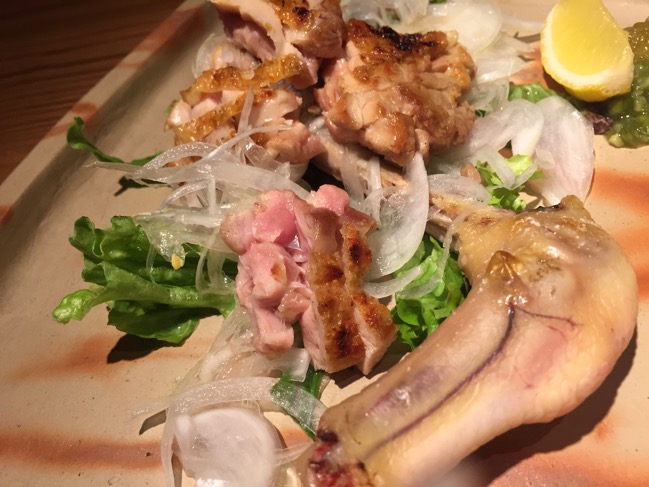 昼引き地鶏とめずらしい鶏さしみ【四季の風】