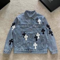 CHROME HEARTS ジャケット デニム クロスランダム配置 スタッズ装飾 エッジの効いたデザイン クロムハーツ CHROME HEARTS ジャケット デニム クロスランダム配置 スタッズ装飾 エッジの効いたデザイン クロムハーツ