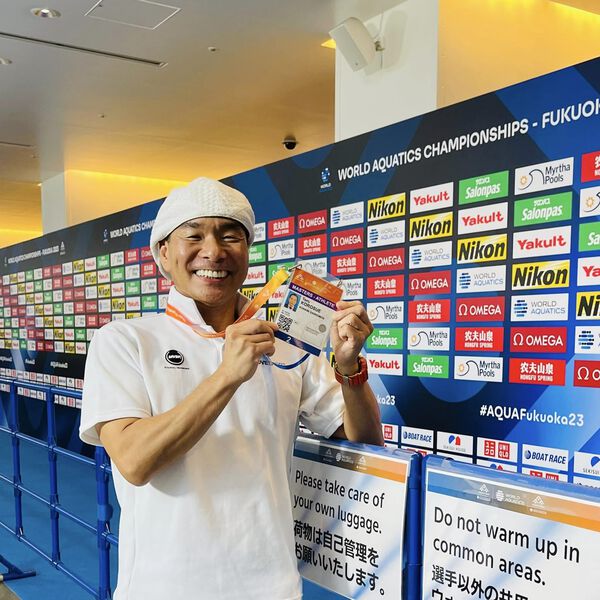 世界マスターズ水泳大会2023に出場しました！世界86ヵ国からスイマー達が福岡プールで競い合います。