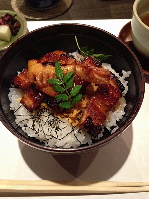 穴子と筍の照り焼き丼ぶり
