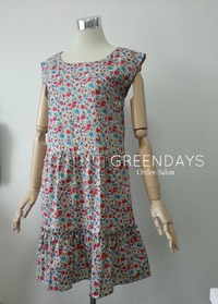 LIBERTY（リバティー）製コットン生地で作ったふんわりワンピ☆オーダーワンピース！ 2014/06/21 20:17:20