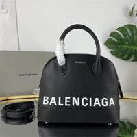 2024春夏シーズン BALENCIAGA ハンドバッグ ブラック ロゴ プリント バレンシアガ