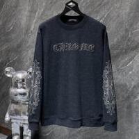 CHROME HEARTS トレーナー ダークチャコール ロゴプリント＆華やか装飾 クロムハーツ
