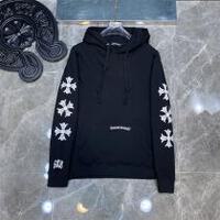 CHROME HEARTS パーカー 花柄 CERTIFIED CHROME ブラック クロムハーツ